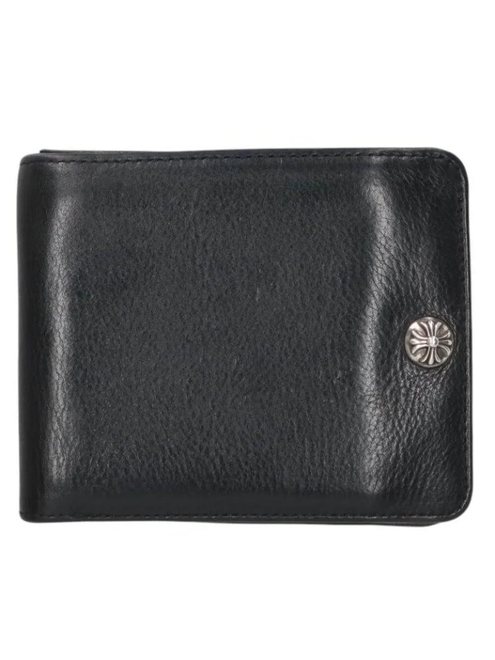 Chrome Hearts Cross Ball Button Leather Wallet